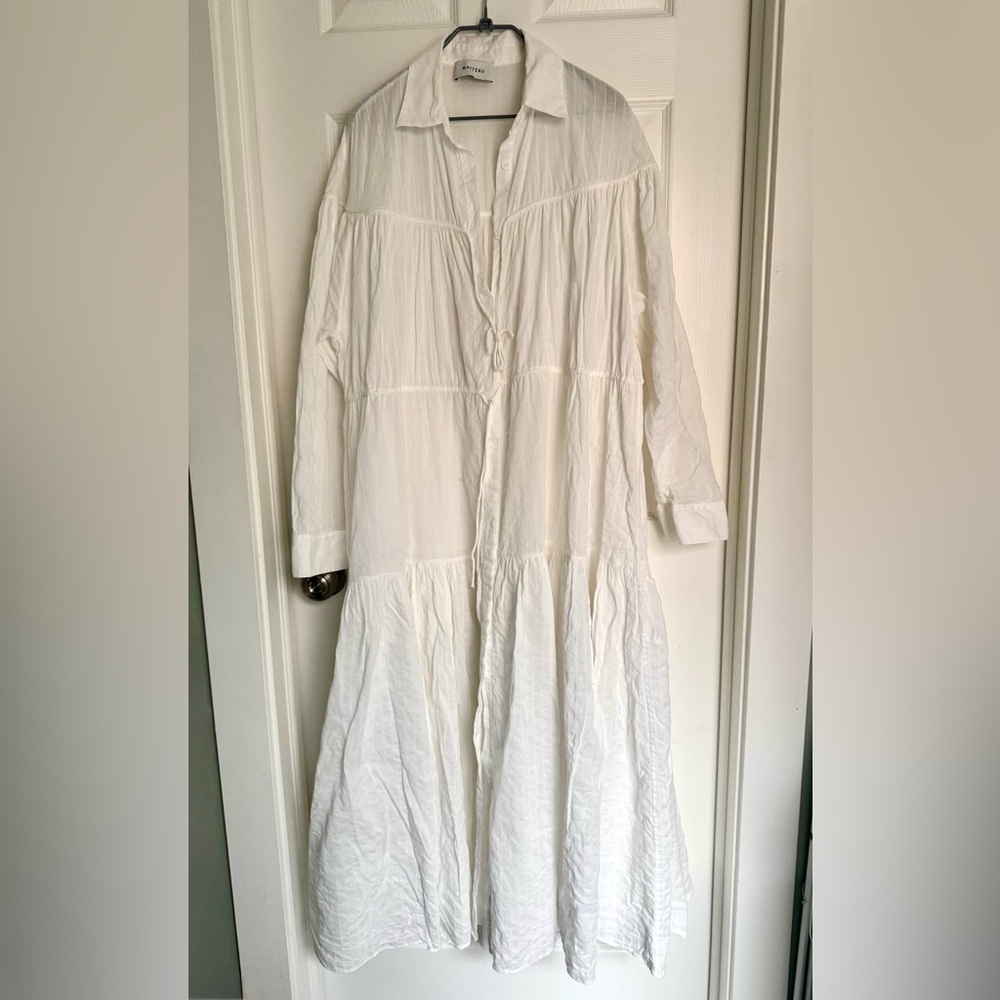 Matteau White Long Sleeve Dress